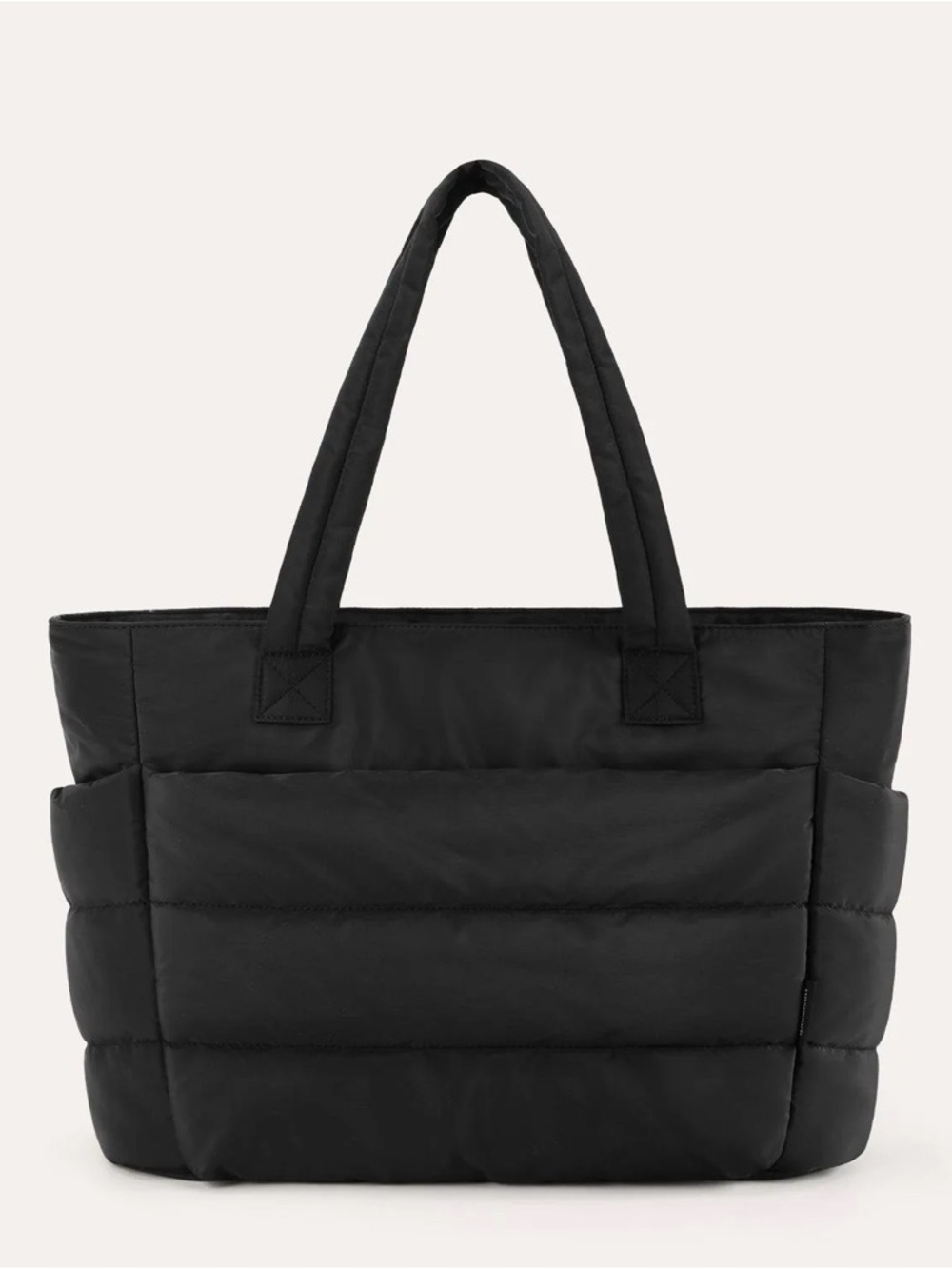 Bagsmart NWT Puffer Quilted Black Tote Bag - Women's Everyday Shoulder Tote